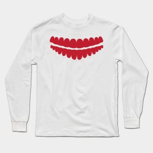 scary teeth face mask Long Sleeve T-Shirt